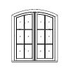 French Outswing Casement
6-lite sash with radius top
Unit Dimension 60" x 72"
1-1/8" SDL